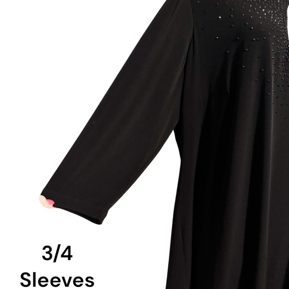 GORGEOUS Calvin Klein Black Drees Keyhole Opening & Sparkle SIZE: 20 #CL - Picture 4 of 10